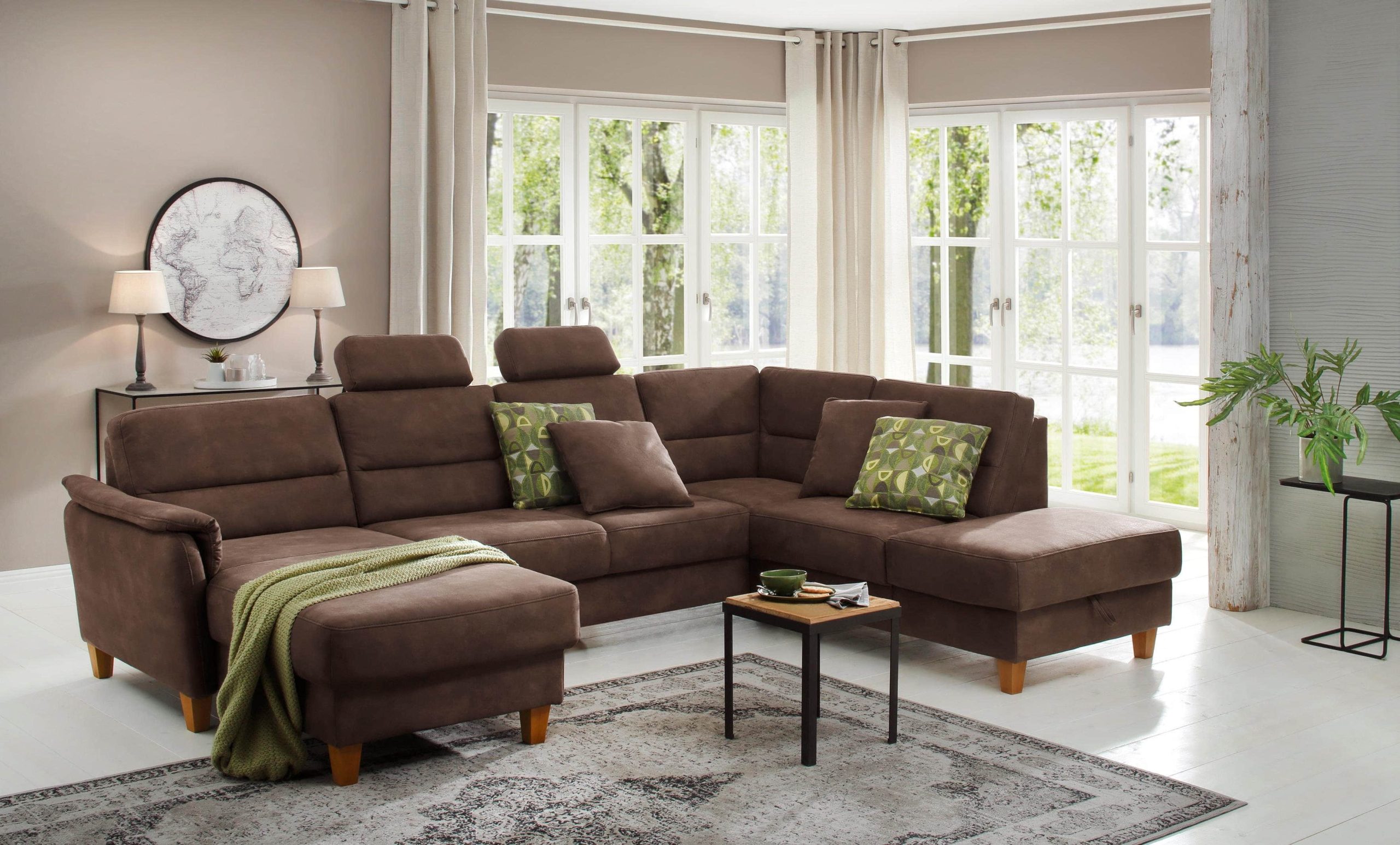 Home affaire Home affaire Kopfstütze »Palmera« 2er-Set – Ergonomische Nackenstütze mit verstellbarem Klettverschluss & hochwertigem Bezug für Sofas und Sessel nuss Kopfstützen