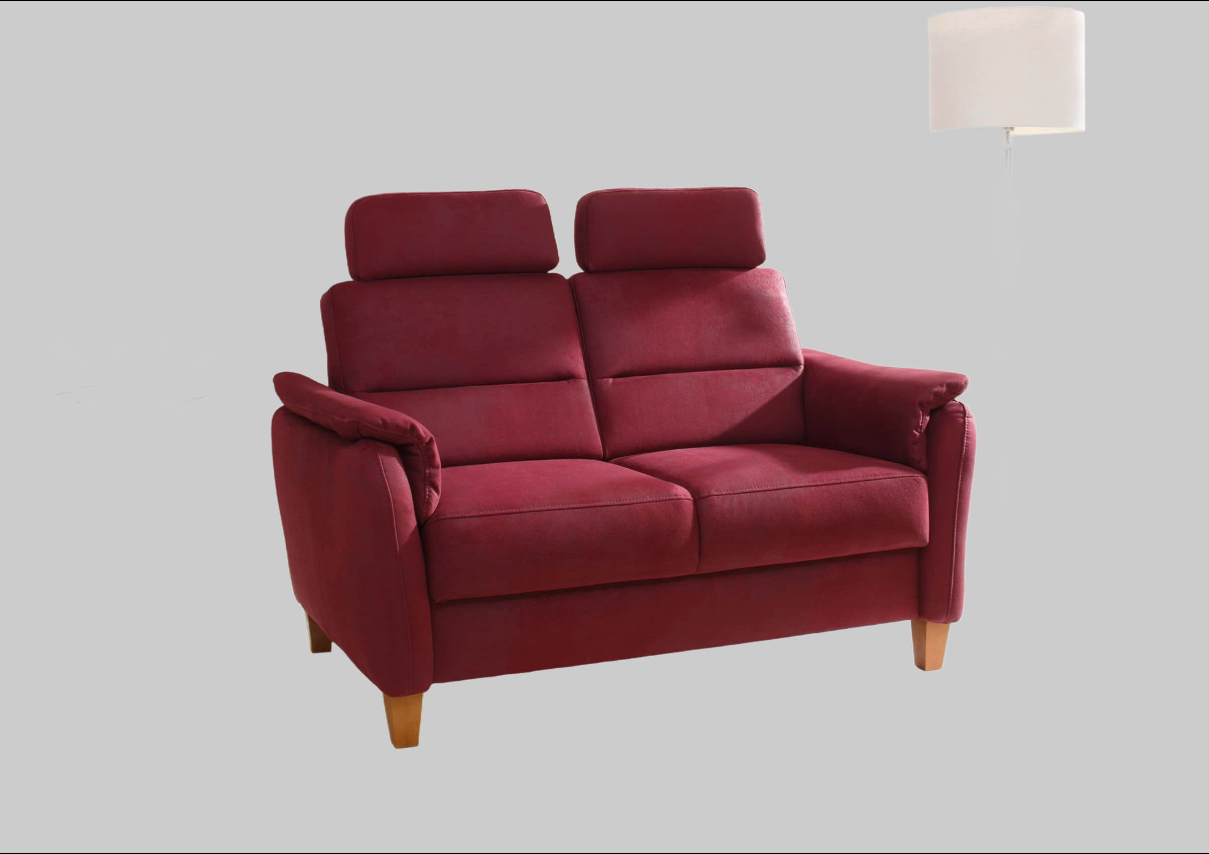 Home affaire Kopfstütze »Palmera« 2er-Set – Ergonomische Nackenstütze mit verstellbarem Klettverschluss & hochwertigem Bezug für Sofas und Sessel bordeaux Home affaire Kopfstützen