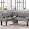 Home affaire 'Oliver' Corner Bench with Metal Frame | Cord Upholstery Kitchen/Dining Bench | Left-Hand Extended Design | OTTO's Choice anthrazit Home affaire Sitzbänke