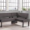 Home affaire 'Oliver' Corner Bench with Metal Frame | Cord Upholstery Kitchen/Dining Bench | Left-Hand Extended Design | OTTO's Choice schwarz (A Home affaire Sitzbänke