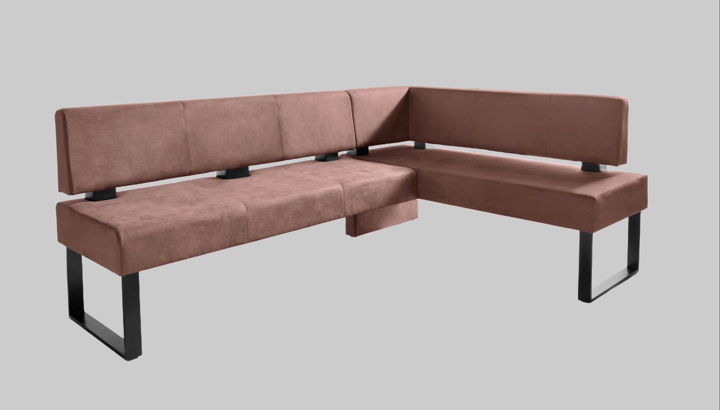 Home affaire Sitzbänke Home affaire 'Oliver' Corner Bench with Metal Frame | Cord Upholstery Kitchen/Dining Bench | Left-Hand Extended Design | OTTO's Choice braun