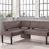 Home affaire Sitzbänke Home affaire 'Oliver' Corner Bench with Metal Frame | Cord Upholstery Kitchen/Dining Bench | Left-Hand Extended Design | OTTO's Choice dunkelbrau