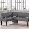 Sitzbänke Home affaire Home affaire 'Oliver' Corner Bench with Metal Frame | Cord Upholstery Kitchen/Dining Bench | Left-Hand Extended Design | OTTO's Choice dunkelgrau