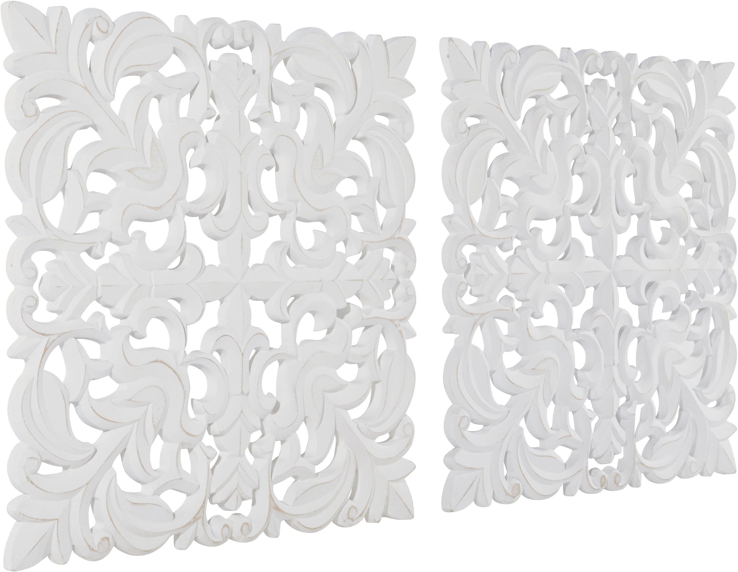 Home affaire 'Ornament' Wall Decor Set (2-Piece) - Handcrafted MDF Decorative Panels with Oriental Filigree Design Dekoration Home affaire