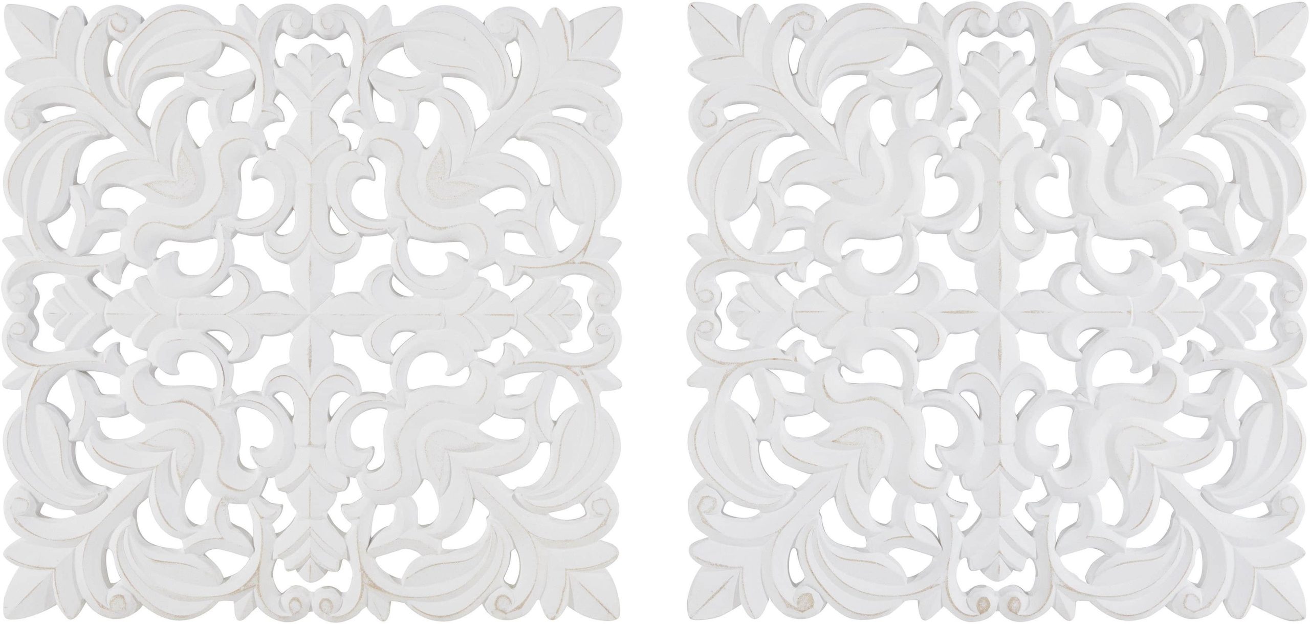 Home affaire 'Ornament' Wall Decor Set (2-Piece) - Handcrafted MDF Decorative Panels with Oriental Filigree Design Dekoration Home affaire