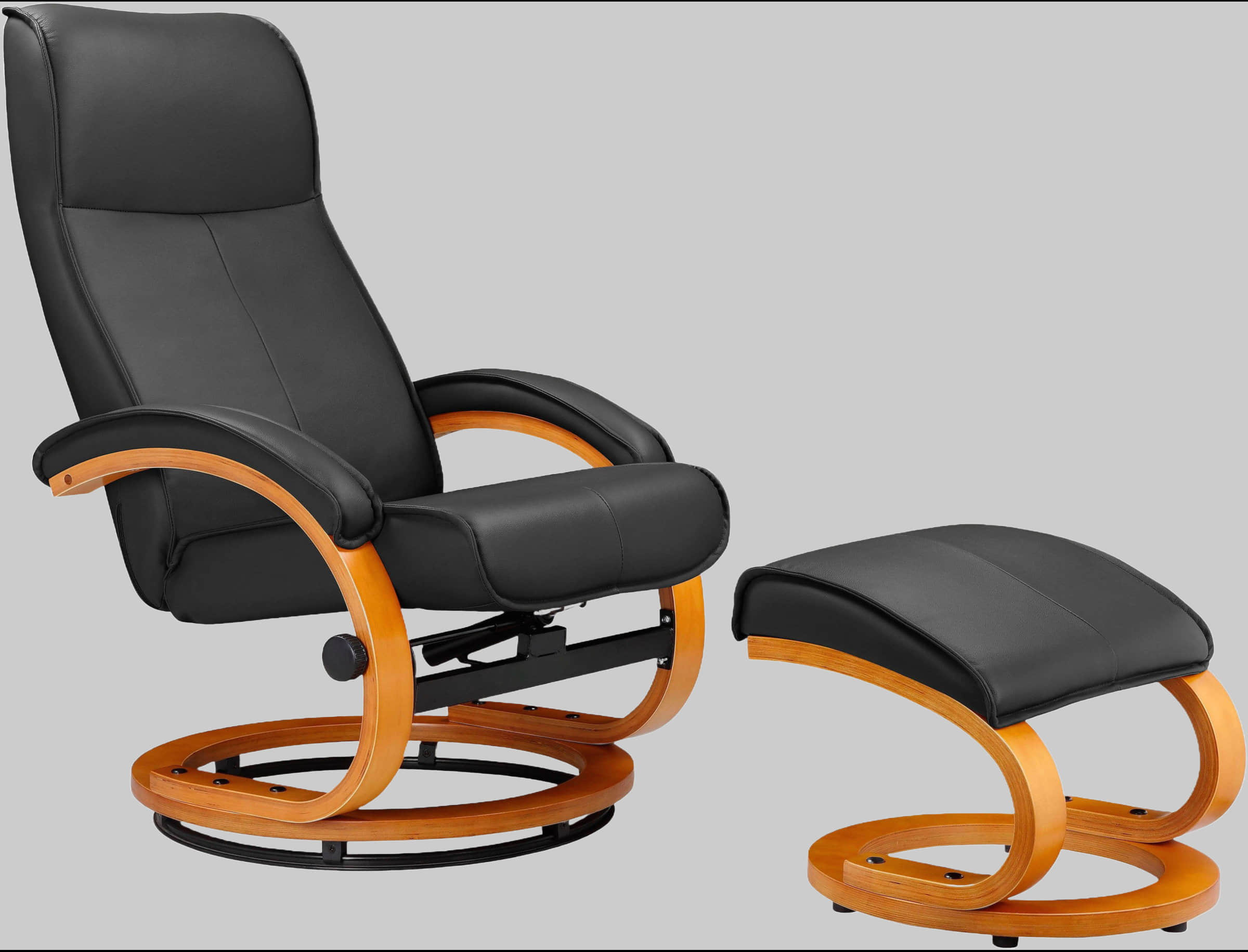 Sessel Home affaire Home affaire Relaxsessel »Paris TV-Sessel« mit Hocker – Manuell verstellbares 2-teiliges Set aus Microfaser/NaturLEDER (46 cm Sitzhöhe) für ultimativen Wohnzimmer-Komfort grau