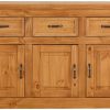Home affaire Sideboard »Selma« – Massivholz-Kommode aus Kiefer (145 cm Breite) im rustikalen Landhausdesign mit Schubladen & Türen natur gebe Kommoden & Sideboards Home affaire