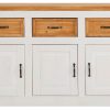 Kommoden & Sideboards Home affaire Home affaire Sideboard »Selma« – Massivholz-Kommode aus Kiefer (145 cm Breite) im rustikalen Landhausdesign mit Schubladen & Türen weiß/gebei