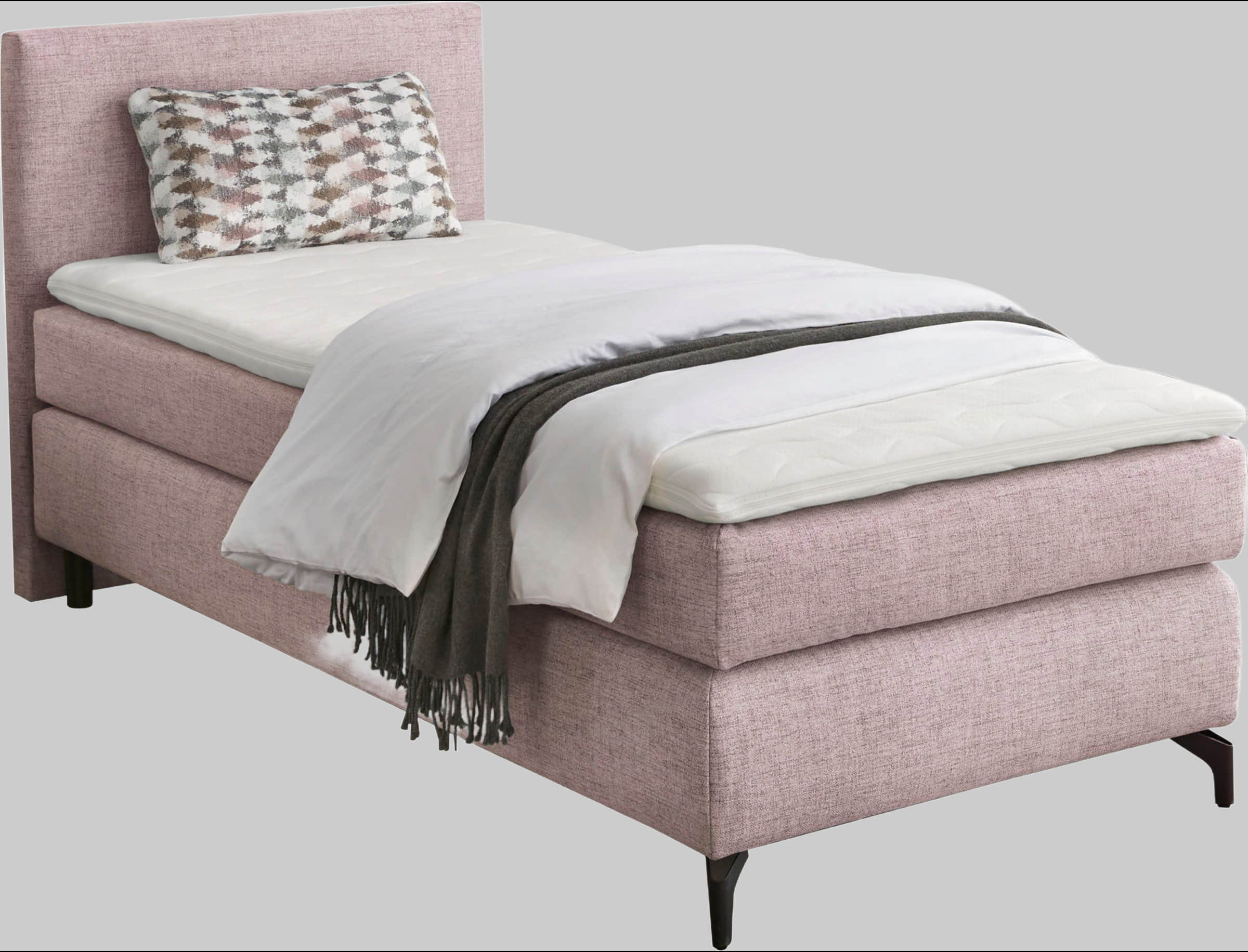 INOSIGN Boxspringbett Alinas – Premium Box Spring Bed with Topper & Cushions | Multiple Colors & Sizes altrosa 36 INOSIGN Betten