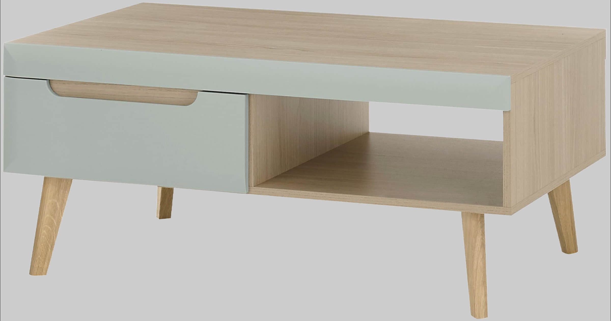Tische INOSIGN INOSIGN Couchtisch »Torge« mit Schubkästen | Skandinavischer Sofatisch aus Holz | 3 Farben | 107x67x46 cm | FSC®-zertifiziert Scandi Oak