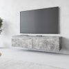INOSIGN Kommoden & Sideboards INOSIGN Lowboard »LOWBOARD D« mit LED-Beleuchtung | Modernes TV-Board ohne Griffe | 180 cm Breite | Stauraum & Wandmontage möglich Beton-Opti