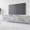 INOSIGN Kommoden & Sideboards INOSIGN Lowboard »LOWBOARD VERA« – Moderner TV-Schrank 180 cm, grifflos, Beton-Optik, stehend/hängend, FSC®-Holzwerkstoff Beton-Opti