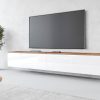 INOSIGN Kommoden & Sideboards INOSIGN Lowboard »LOWBOARD VERA« – Moderner TV-Schrank 180 cm, grifflos, Beton-Optik, stehend/hängend, FSC®-Holzwerkstoff votan eich