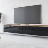 INOSIGN Kommoden & Sideboards INOSIGN Lowboard »LOWBOARD VERA« – Moderner TV-Schrank 180 cm, grifflos, Beton-Optik, stehend/hängend, FSC®-Holzwerkstoff votan eich