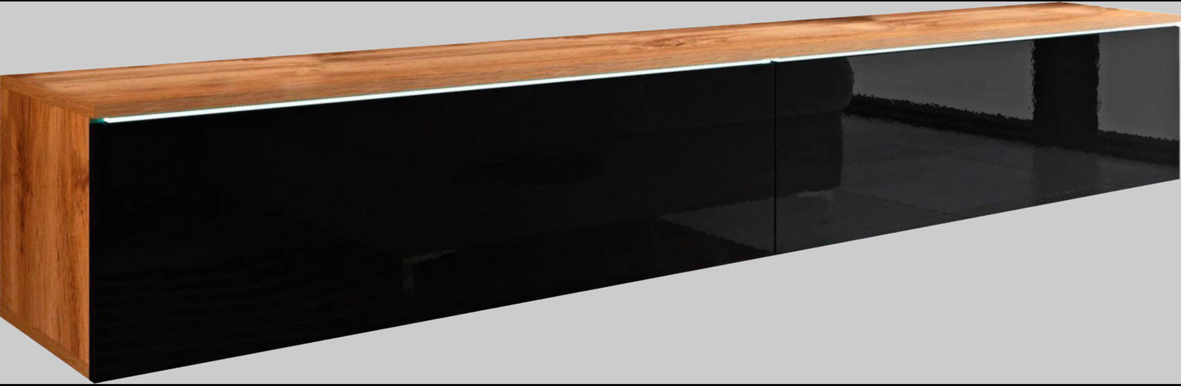 INOSIGN Kommoden & Sideboards INOSIGN Lowboard »LOWBOARD VERA« – Moderner TV-Schrank 180 cm, grifflos, Beton-Optik, stehend/hängend, FSC®-Holzwerkstoff votan eich