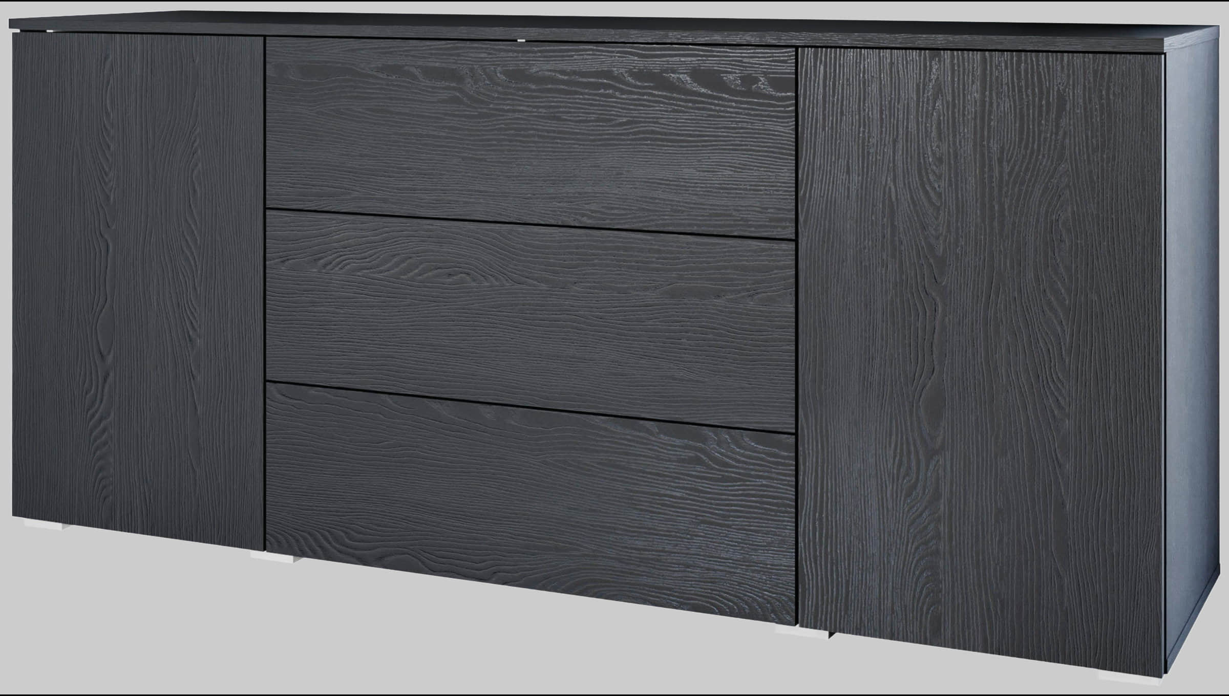 Kommoden & Sideboards INOSIGN INOSIGN Sideboard »PARIS« 150cm | Moderne grifflose Kommode mit Push-to-open & variablen Fächern | Ideal für Wohnzimmer & Essbereich Graphite b