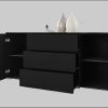 INOSIGN INOSIGN Sideboard »PARIS« 150cm | Moderne grifflose Kommode mit Push-to-open & variablen Fächern | Ideal für Wohnzimmer & Essbereich graphite s Kommoden & Sideboards