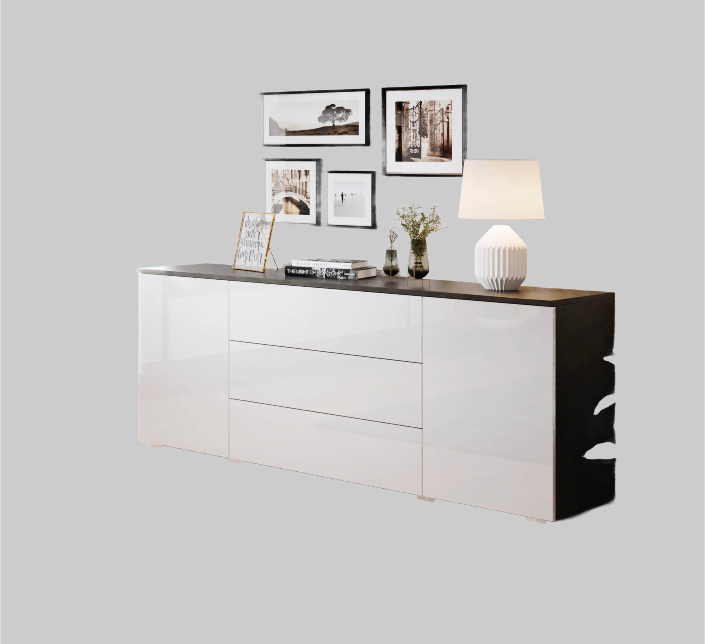 INOSIGN INOSIGN Sideboard »PARIS« 150cm | Moderne grifflose Kommode mit Push-to-open & variablen Fächern | Ideal für Wohnzimmer & Essbereich matera ant Kommoden & Sideboards