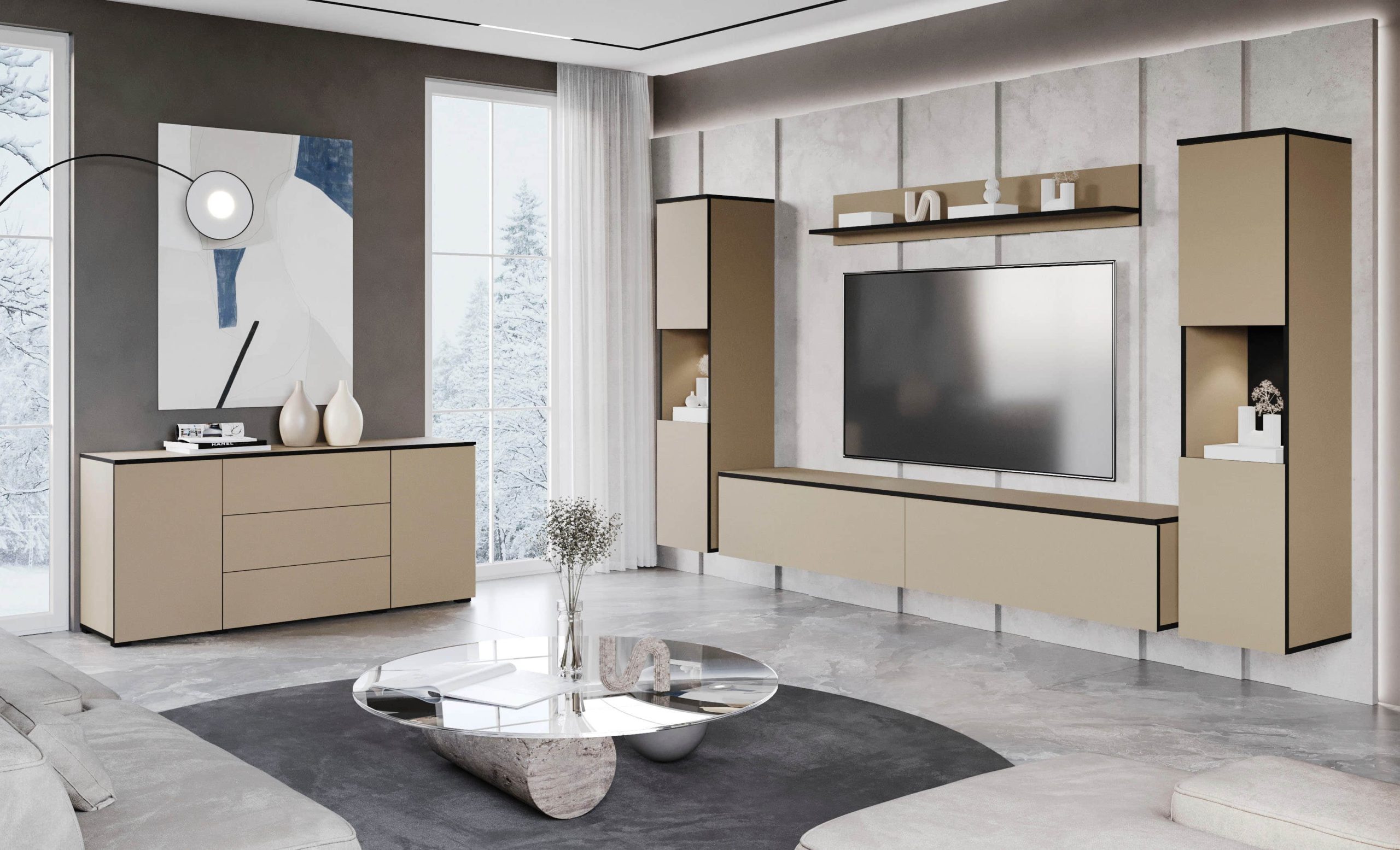 INOSIGN Sideboard »PARIS« 150cm | Moderne grifflose Kommode mit Push-to-open & variablen Fächern | Ideal für Wohnzimmer & Essbereich Congo/ Con INOSIGN Kommoden & Sideboards