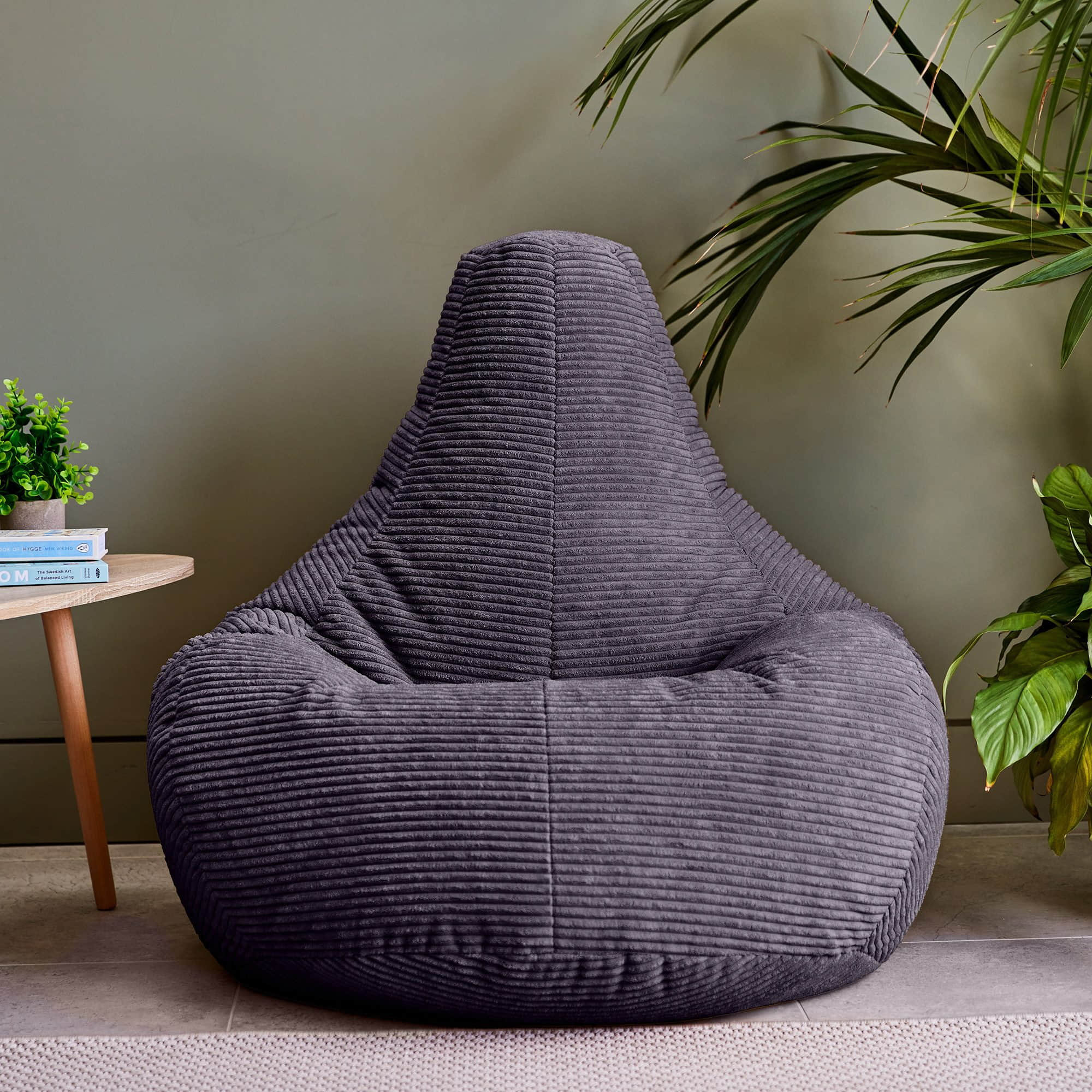 icon Icon® Dalton Cord Sitzsack mit Rückenlehne | Ergonomischer Loungesessel für Erwachsene & Kinder | Made in Germany | OEKO-TEX® zertifiziert hellblau Sessel