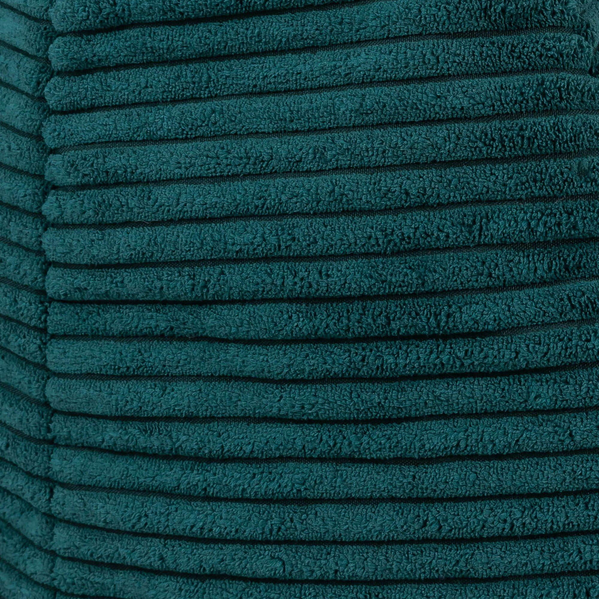 icon Sessel Icon 'Morgan' XXL Sitzsack Sessel aus Cord mit Hocker | Riesen Sitzsack 120cm | Flauschig & Ergonomisch | Modernes Wohndesign blaugrün