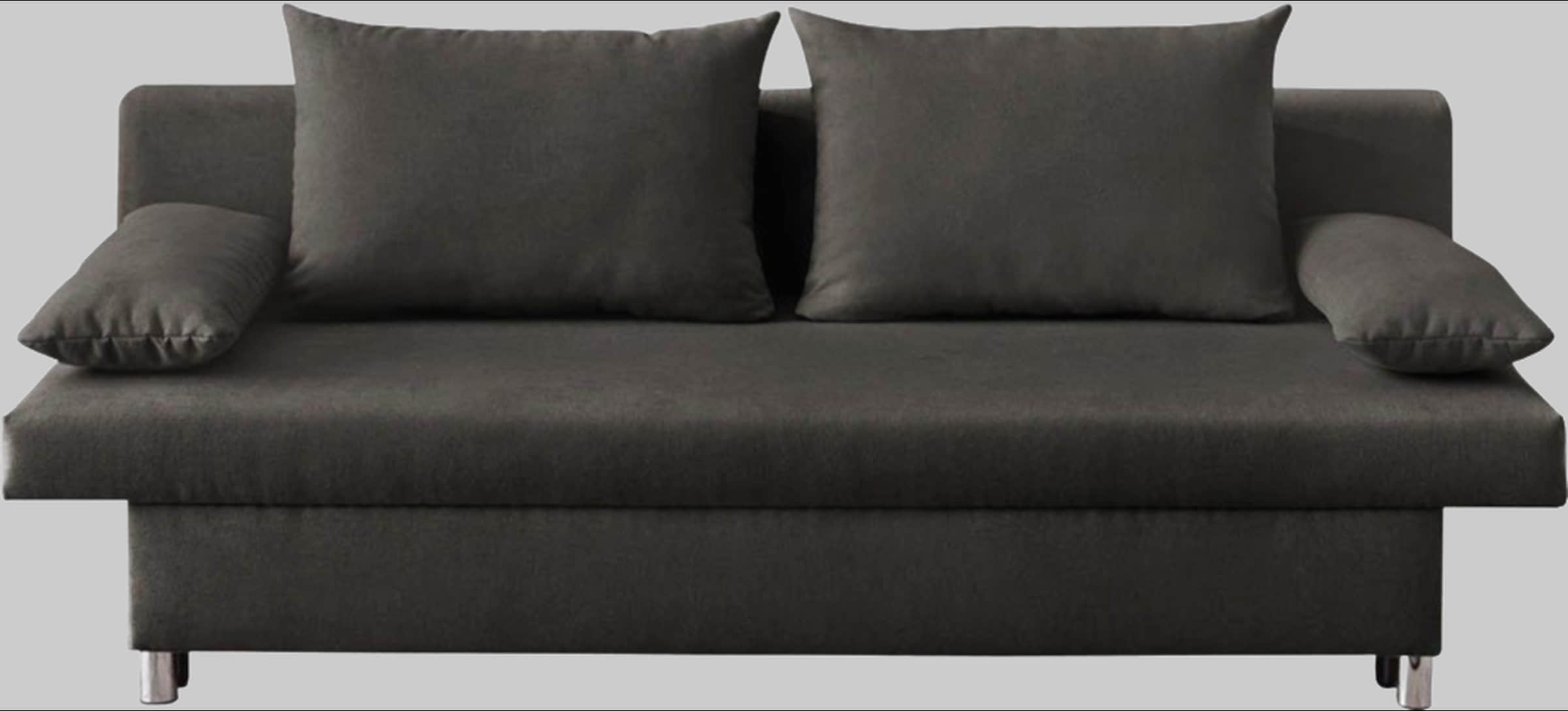 Jockenhu00F6fer Gruppe Sofas Jockenhöfer Gruppe Convertible Sofa Bed with Storage | Gray Modern Sleeper Sofa | 120x191cm Sleeping Surface dunkelgrau