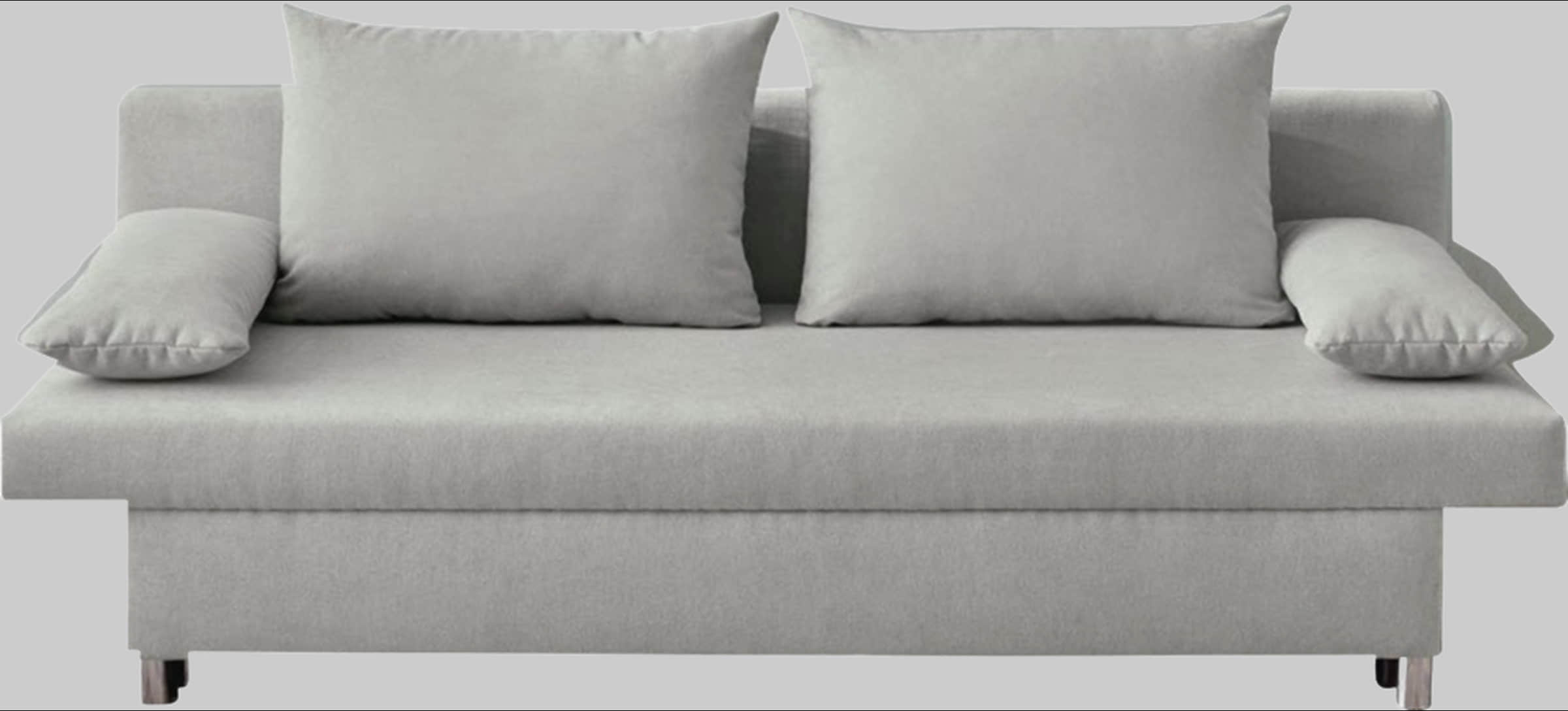 Jockenhu00F6fer Gruppe Sofas Jockenhöfer Gruppe Convertible Sofa Bed with Storage | Gray Modern Sleeper Sofa | 120x191cm Sleeping Surface hellgrau