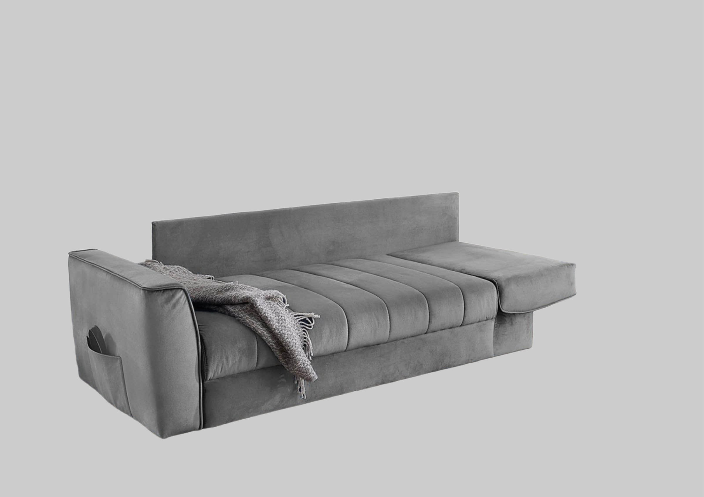 Jockenhu00F6fer Gruppe Jockenhöfer Gruppe 'Rick' Convertible Sofa Bed | Space-Saving 3-in-1 Design with Guest Bed Function & Premium Coil Spring Cushioning grau Sofas