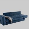 Jockenhöfer Gruppe 'Rick' Convertible Sofa Bed | Space-Saving 3-in-1 Design with Guest Bed Function & Premium Coil Spring Cushioning dunkelblau Sofas Jockenhu00F6fer Gruppe