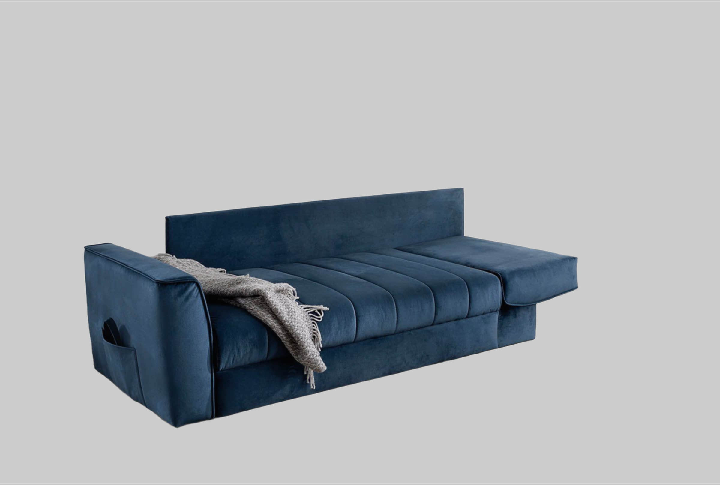 Jockenhöfer Gruppe 'Rick' Convertible Sofa Bed | Space-Saving 3-in-1 Design with Guest Bed Function & Premium Coil Spring Cushioning dunkelblau Sofas Jockenhu00F6fer Gruppe