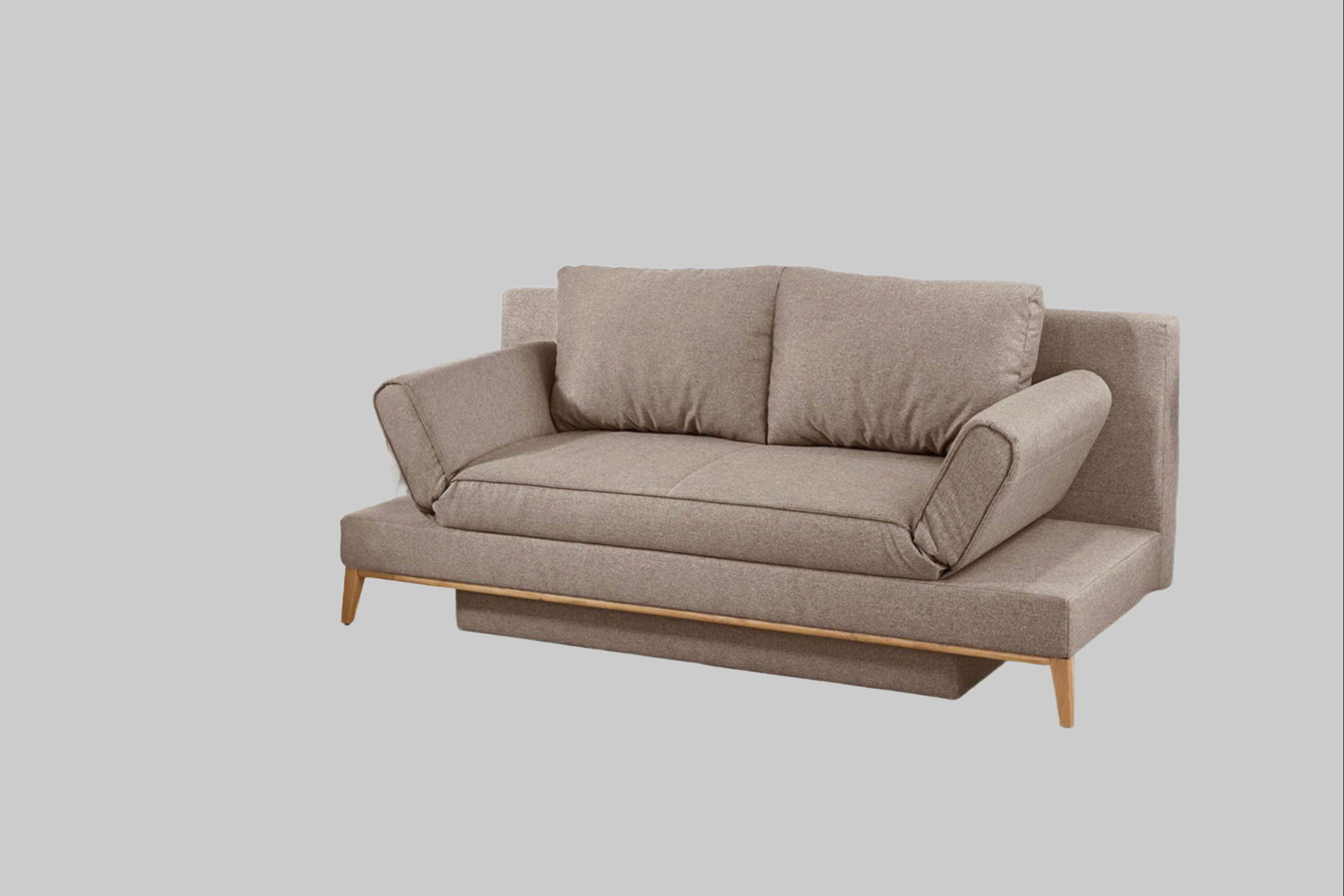 Jockenhu00F6fer Gruppe Sofas Jockenhöfer Gruppe Schlafsofa Yann | Bettsofa mit Stauraum & verstellbaren Armlehnen | 140x200cm Liegefläche beige