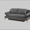 Sofas Jockenhu00F6fer Gruppe Jockenhöfer Gruppe Schlafsofa Yann | Bettsofa mit Stauraum & verstellbaren Armlehnen | 140x200cm Liegefläche dunkelgrau