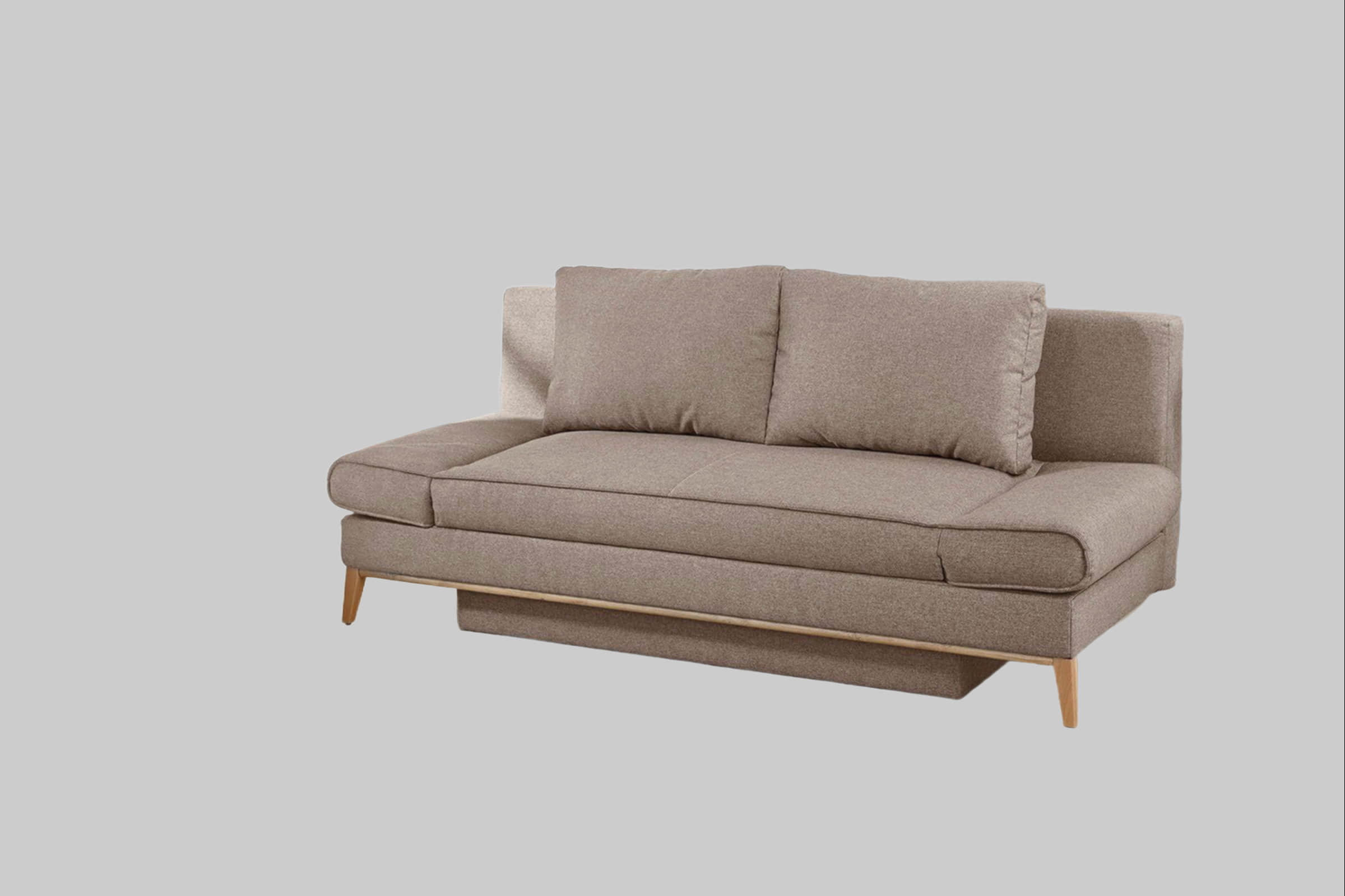 Jockenhu00F6fer Gruppe Sofas Jockenhöfer Gruppe Schlafsofa Yann | Bettsofa mit Stauraum & verstellbaren Armlehnen | 140x200cm Liegefläche beige