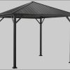KONIFERA Pavillon 'Samos' 3x4m | Robuster Gartenpavillon mit Stahlgestell & 4mm Stahldach | Wetterfest & UV-beständig grau Gartenmöbel KONIFERA