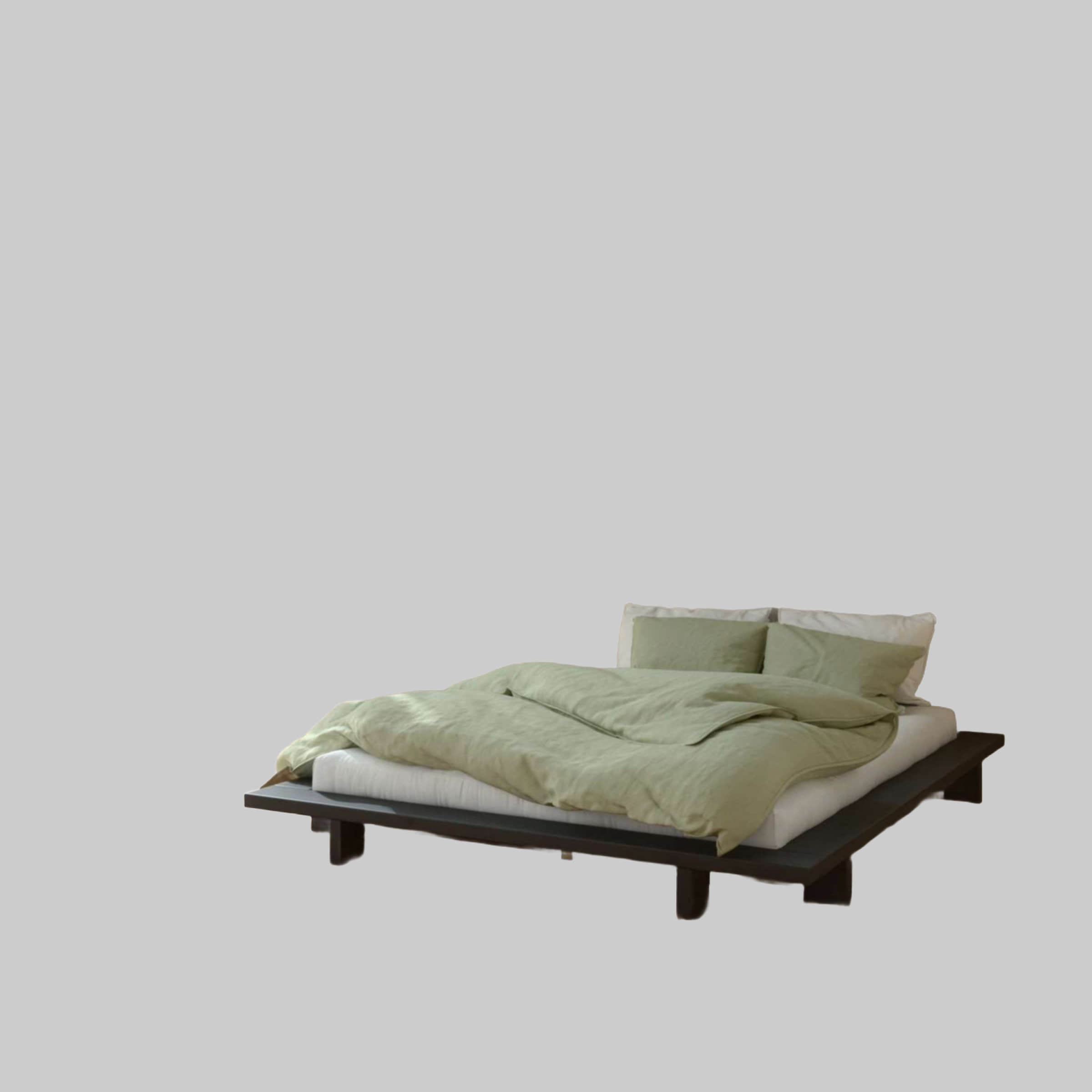 Betten Karup Design Karup Design JAPAN BED - Massivholzbett aus Kiefer | Futonbett & Bodenbett (160×200 cm) mit Lattenrost | Jugendbett & Doppelbett ohne Kopfteil Kiefer Bla