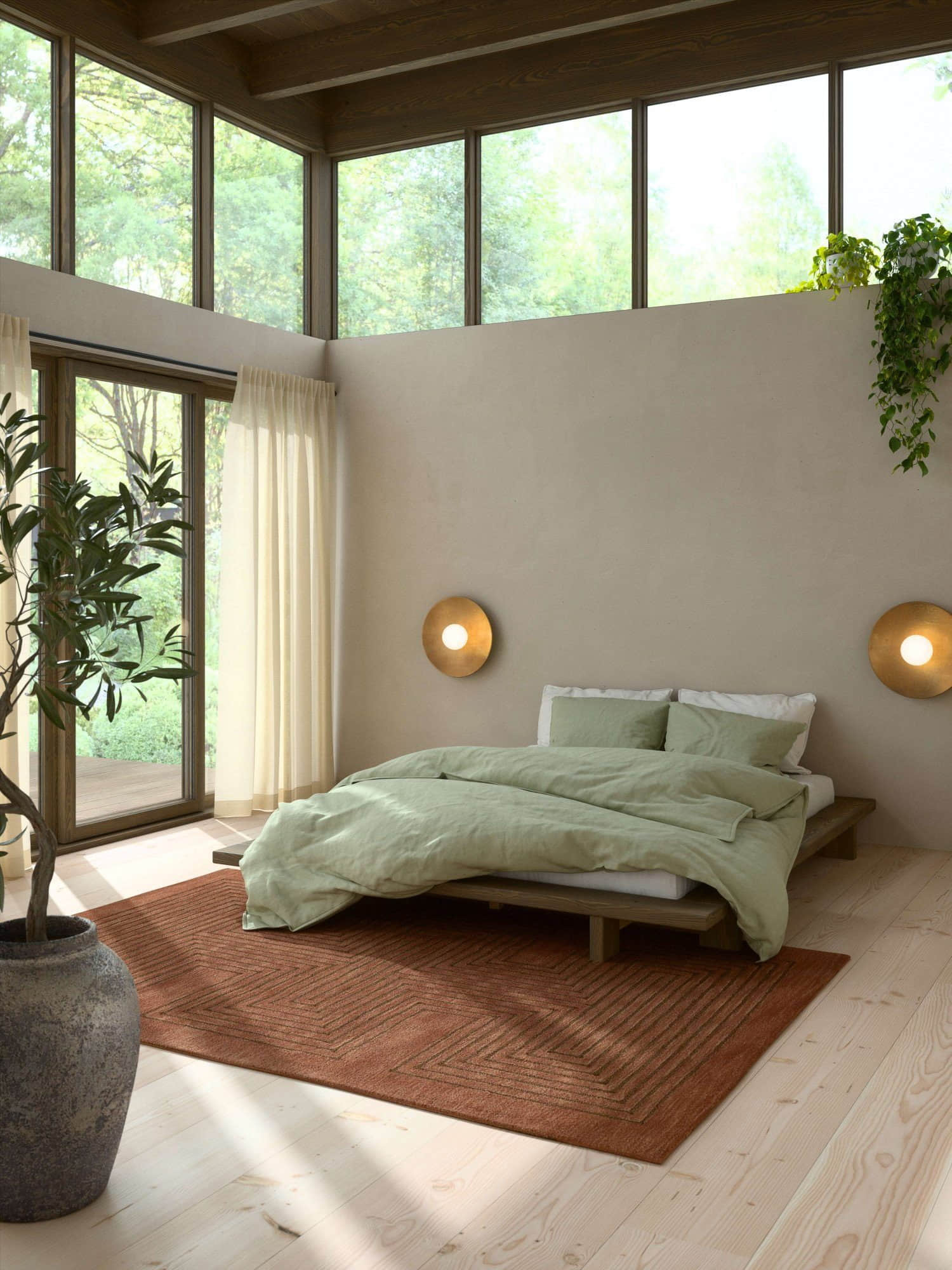 Karup Design Betten Karup Design JAPAN BED - Massivholzbett aus Kiefer | Futonbett & Bodenbett (160×200 cm) mit Lattenrost | Jugendbett & Doppelbett ohne Kopfteil Kiefer Car
