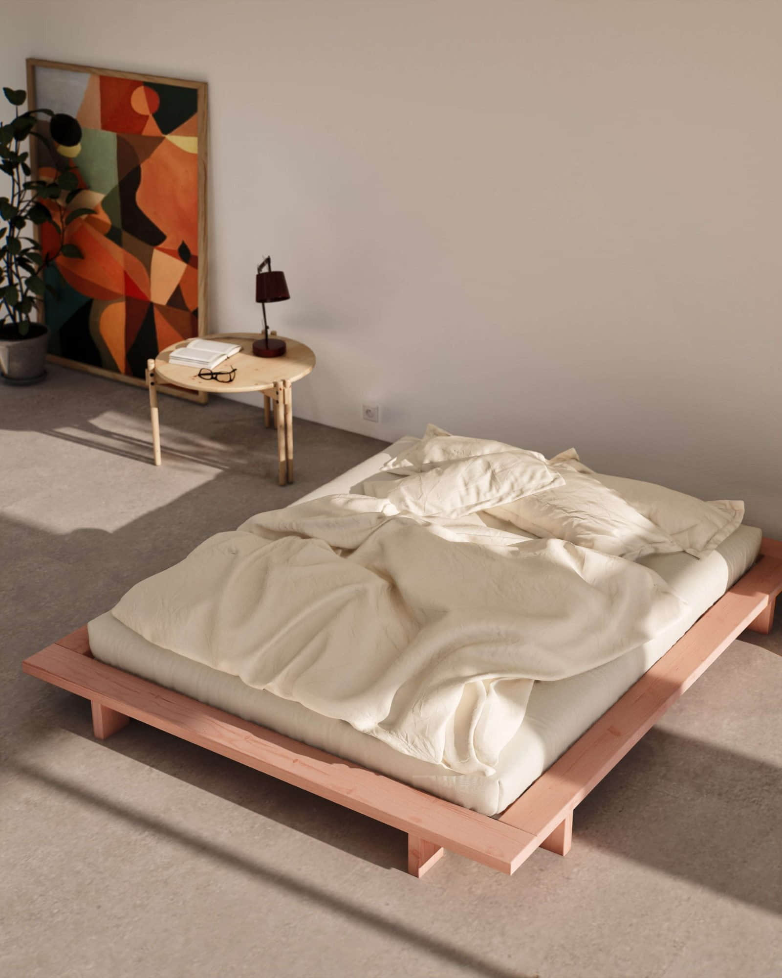Karup Design JAPAN BED - Massivholzbett aus Kiefer | Futonbett & Bodenbett (160×200 cm) mit Lattenrost | Jugendbett & Doppelbett ohne Kopfteil Kiefer Pin Karup Design Betten