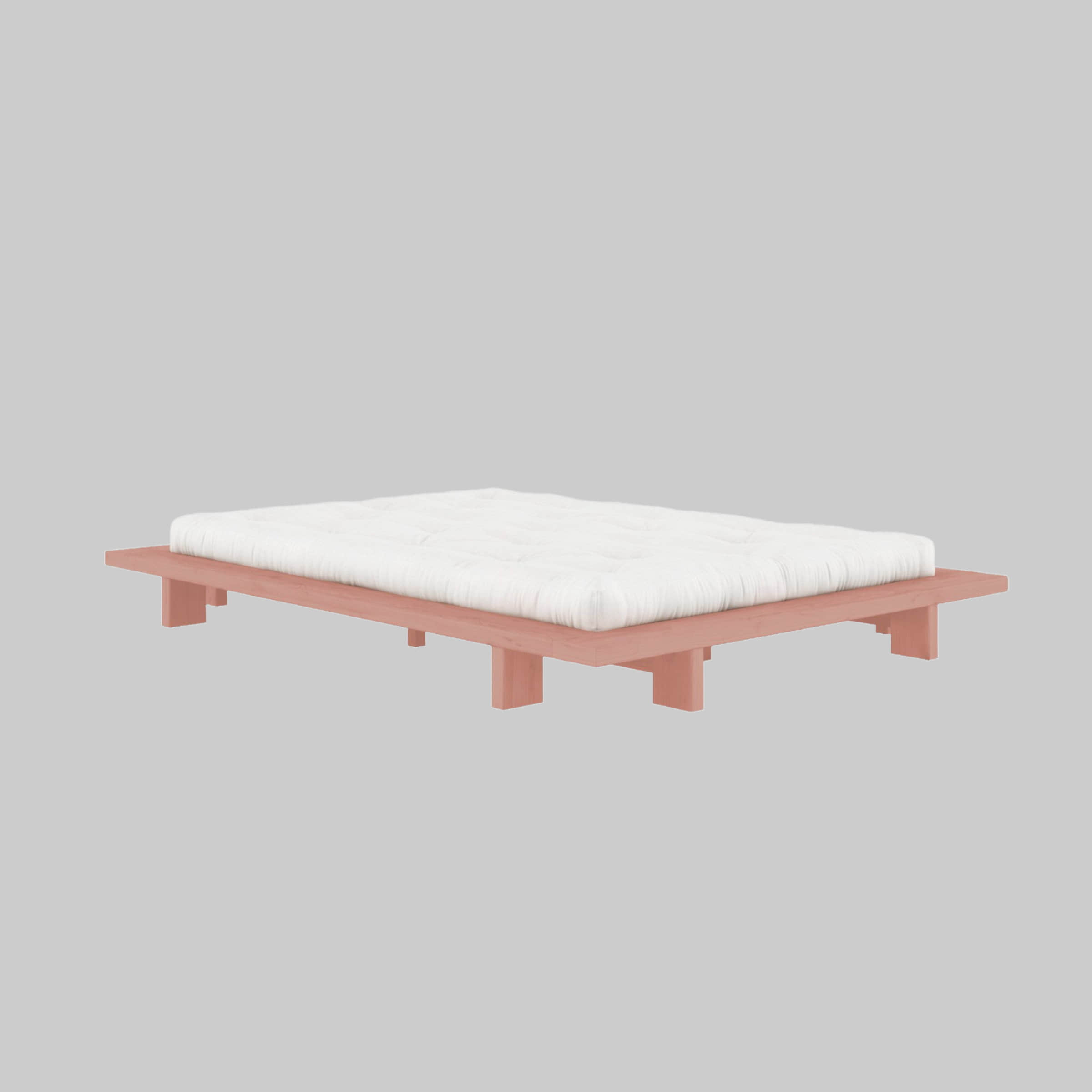 Karup Design JAPAN BED - Massivholzbett aus Kiefer | Futonbett & Bodenbett (160×200 cm) mit Lattenrost | Jugendbett & Doppelbett ohne Kopfteil Kiefer Pin Karup Design Betten