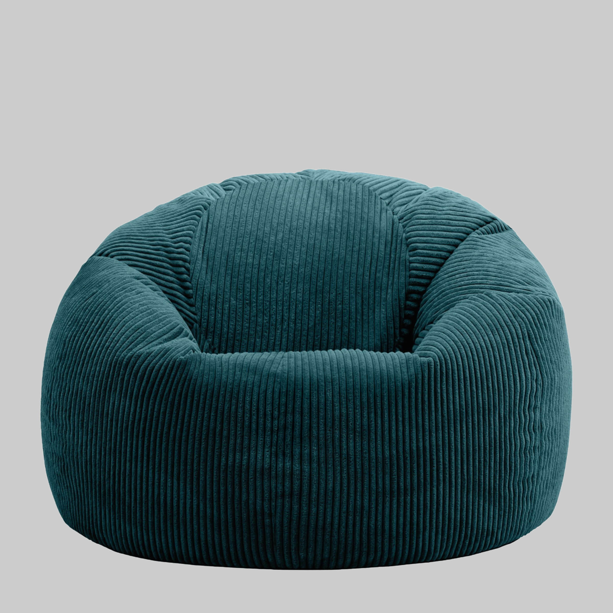 icon Kingston Cord Bean Bag 'Classic' 85x50cm – Premium German-Made Sitzsack for Adults & Kids | Navy Blue Ergonomic Lounge Chair with Washable Cover blaugrün Sessel