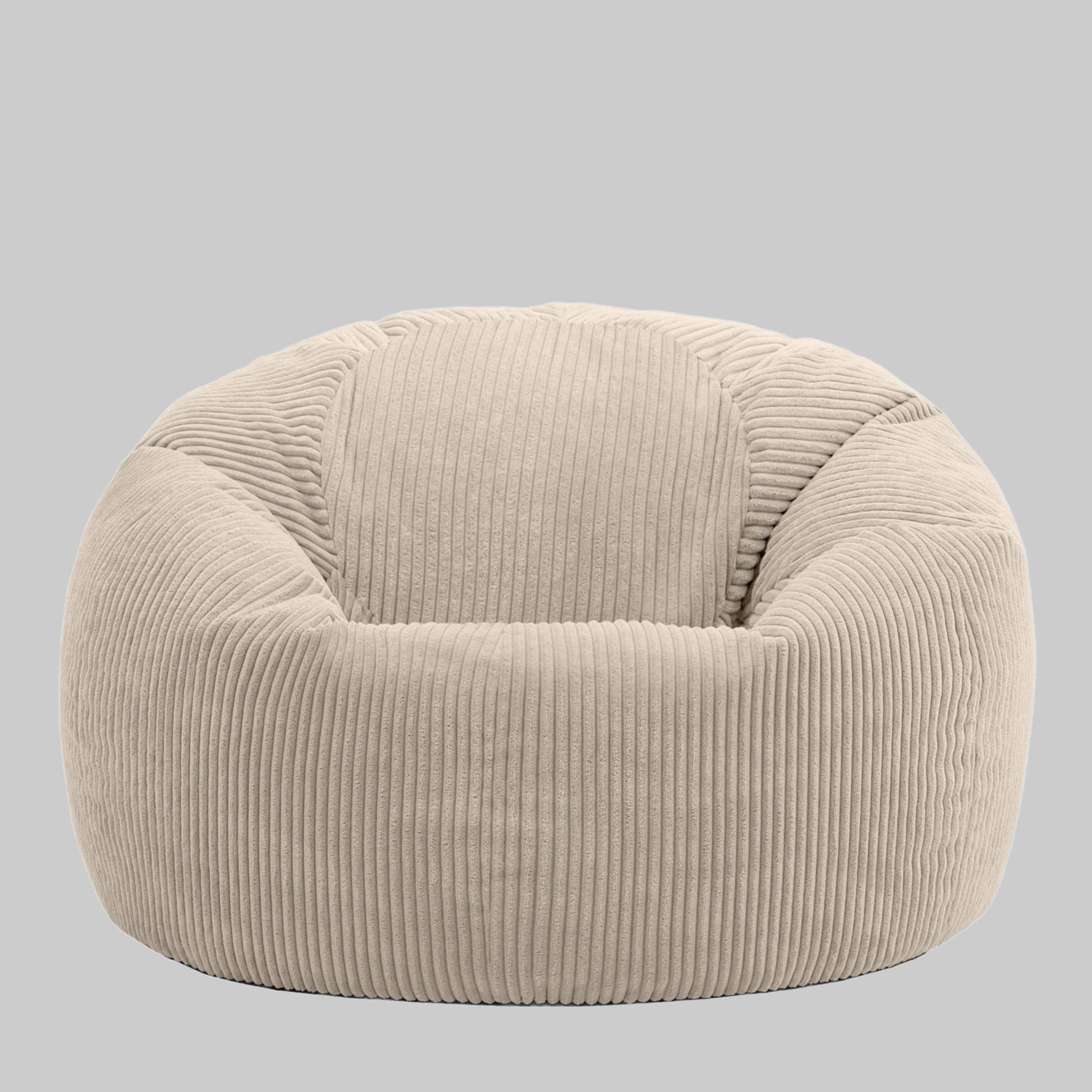 Kingston Cord Bean Bag 'Classic' 85x50cm – Premium German-Made Sitzsack for Adults & Kids | Navy Blue Ergonomic Lounge Chair with Washable Cover beige Sessel icon