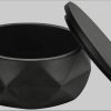Kleine Wolke Kleine Wolke® Crackle Jar Aufbewahrungsdose mit 3D-Struktur | Elegante Schmuckdose Schwarz | Hochwertiges Badaccessoire Aufbewahrung
