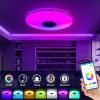 LETGOSPT Smart LED Ceiling Light with Bluetooth Speaker - 36W Dimmable RGB Color Changing Light with Remote & App Control (30cm) for Bedroom, Living Room & Nursery 36W - Φ 30 Lampen LETGOSPT