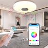LETGOSPT Smart LED Ceiling Light with Bluetooth Speaker - 36W Dimmable RGB Color Changing Light with Remote & App Control (30cm) for Bedroom, Living Room & Nursery 36W - Φ 40 LETGOSPT Lampen