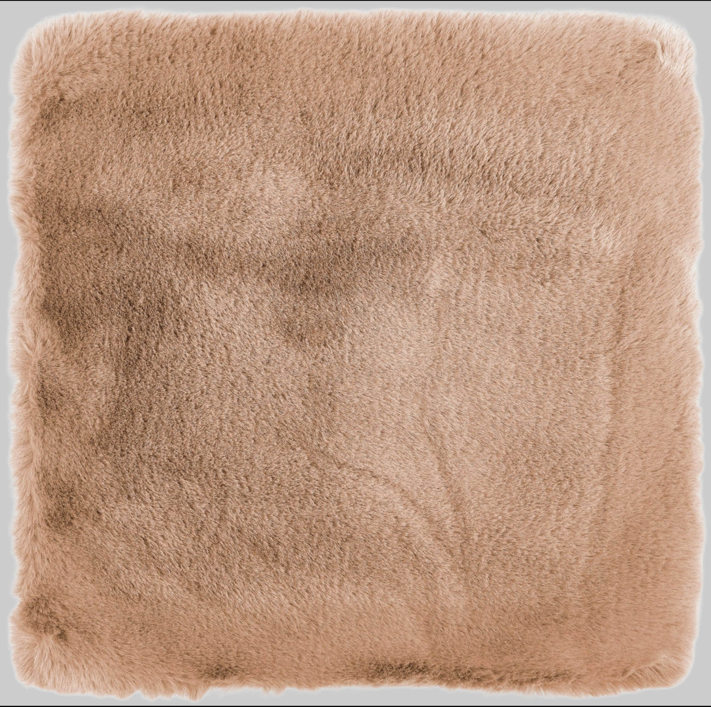 LUXOR living LUXOR living Dekokissen Novara | Premium Kunstfell-Kissen 40x40 cm | Ultra-weich mit Füllung | 12 Farben | Waschbar | Für Sofa & Bett braun Dekoration