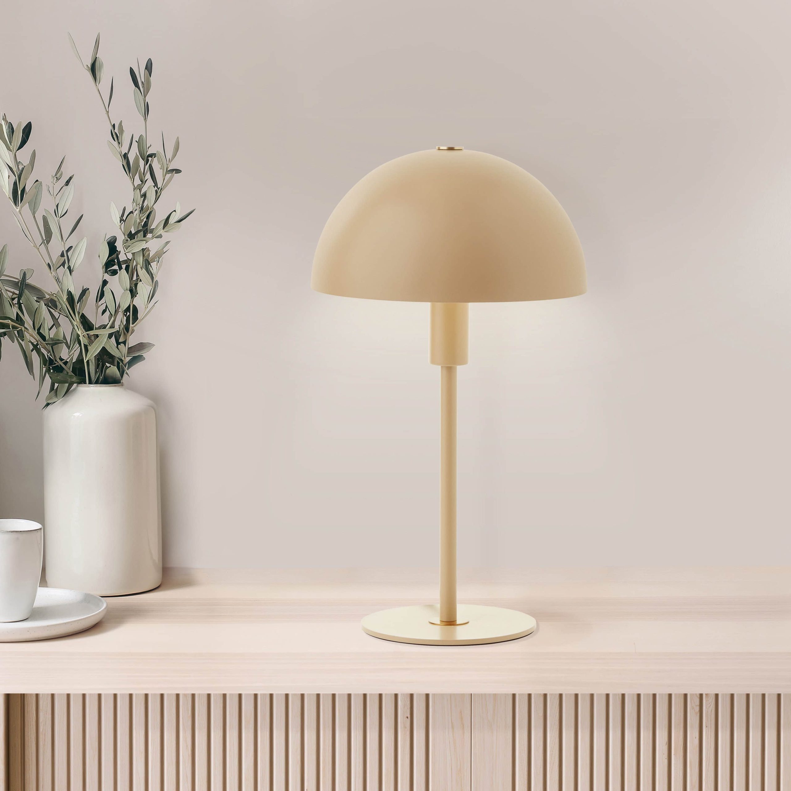 LeGer Home by Lena Gercke Linnea Mushroom Table Lamp - 35.5cm Red Glossy Metal Base, E14 Socket (Bulb Not Included) | Modern Desk & Accent Lighting caramel matt Lampen LeGer Home by Lena Gercke