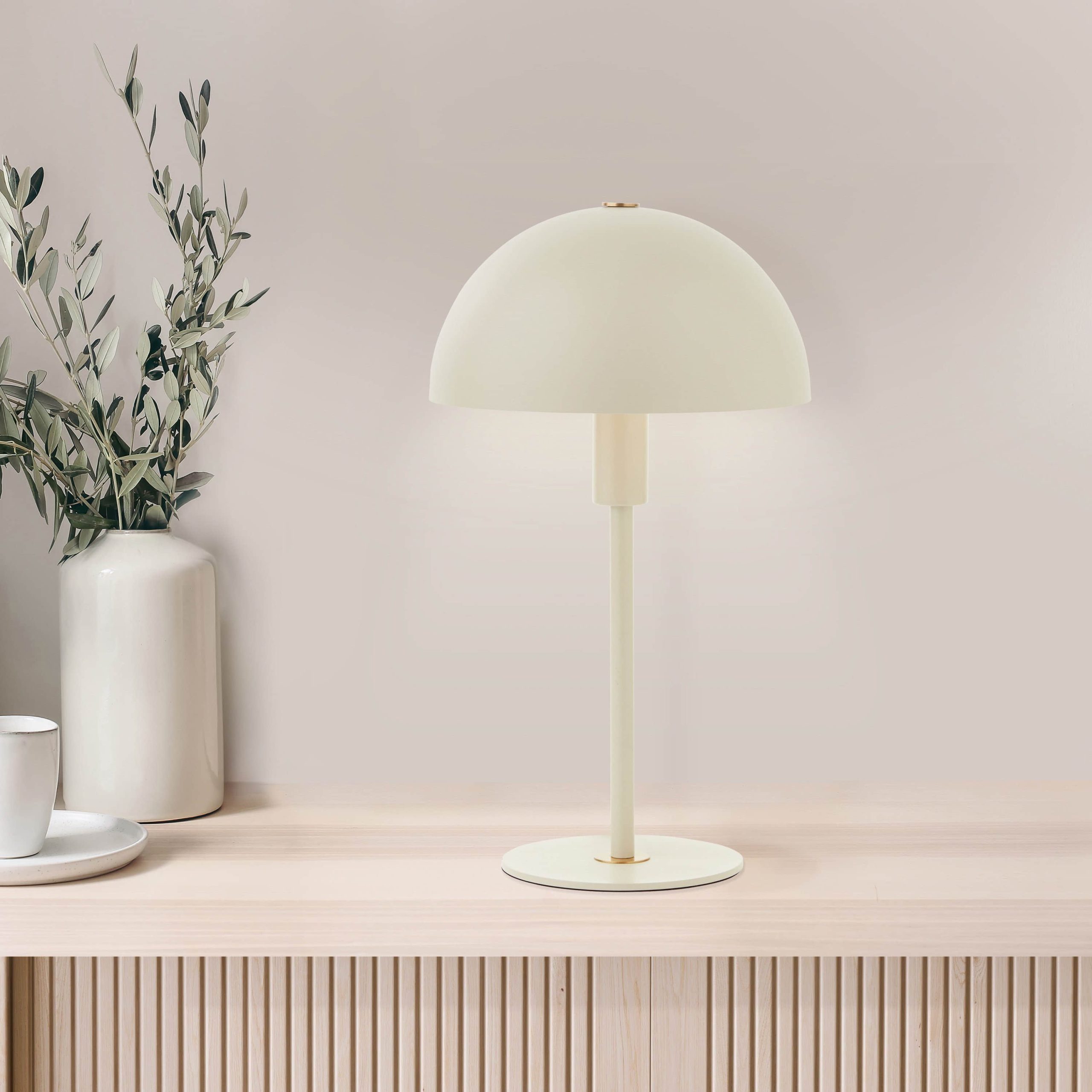 LeGer Home by Lena Gercke LeGer Home by Lena Gercke Linnea Mushroom Table Lamp - 35.5cm Red Glossy Metal Base, E14 Socket (Bulb Not Included) | Modern Desk & Accent Lighting creme hell Lampen