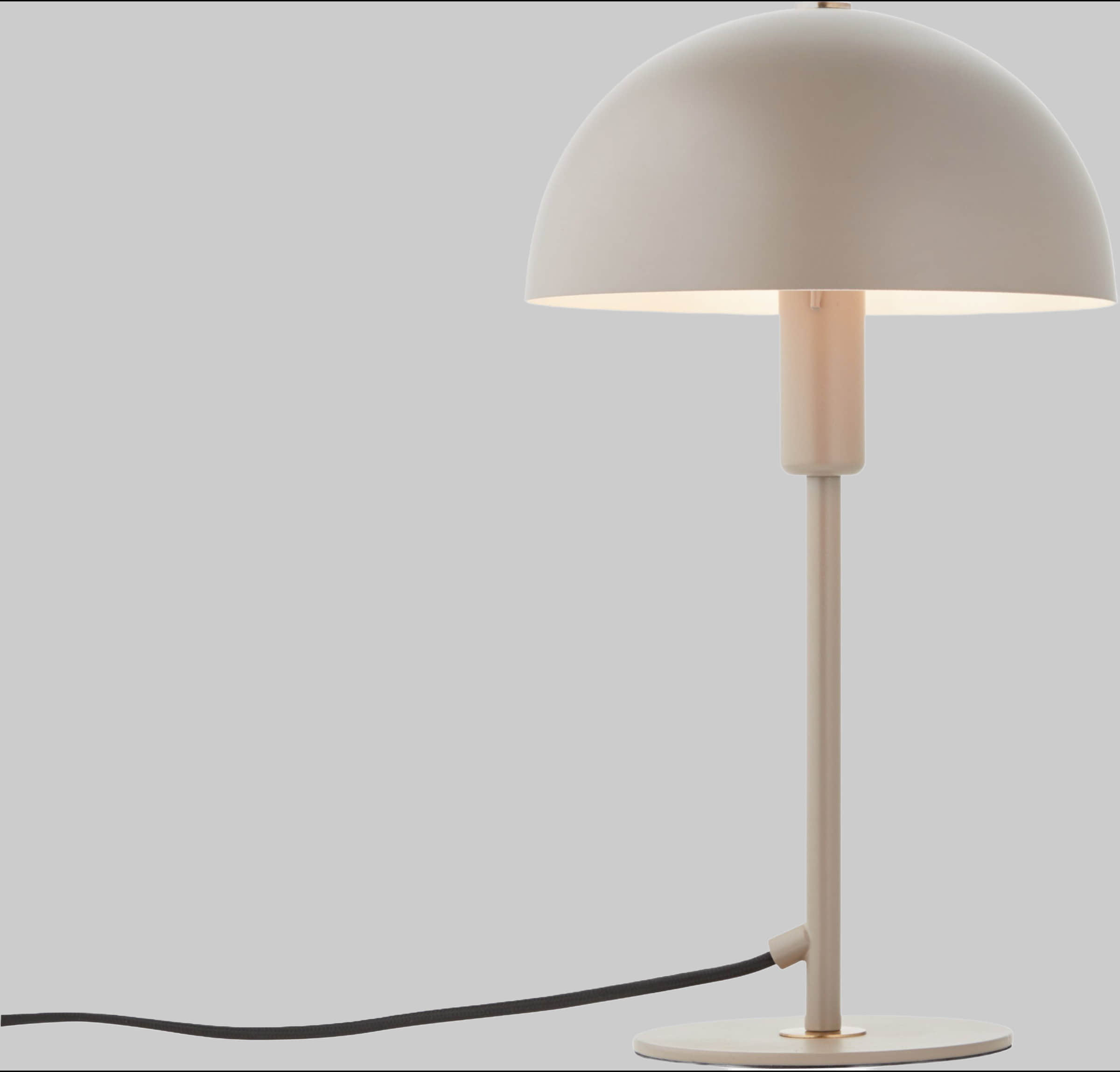 LeGer Home by Lena Gercke Lampen LeGer Home by Lena Gercke Linnea Mushroom Table Lamp - 35.5cm Red Glossy Metal Base, E14 Socket (Bulb Not Included) | Modern Desk & Accent Lighting taupe matt