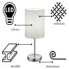 Lichthandel Hoch Premium LED Tischleuchte Set (2 Stück) – Moderne Nachttischlampe mit warmweißer Beleuchtung, dimmbar & energieeffizient für Schlafzimmer & Wohnbereich 2x weiß Lichthandel Hoch Lampen