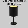 Lichthandel Hoch Premium LED Tischleuchte Set (2 Stück) – Moderne Nachttischlampe mit warmweißer Beleuchtung, dimmbar & energieeffizient für Schlafzimmer & Wohnbereich 2x schwarz Lichthandel Hoch Lampen