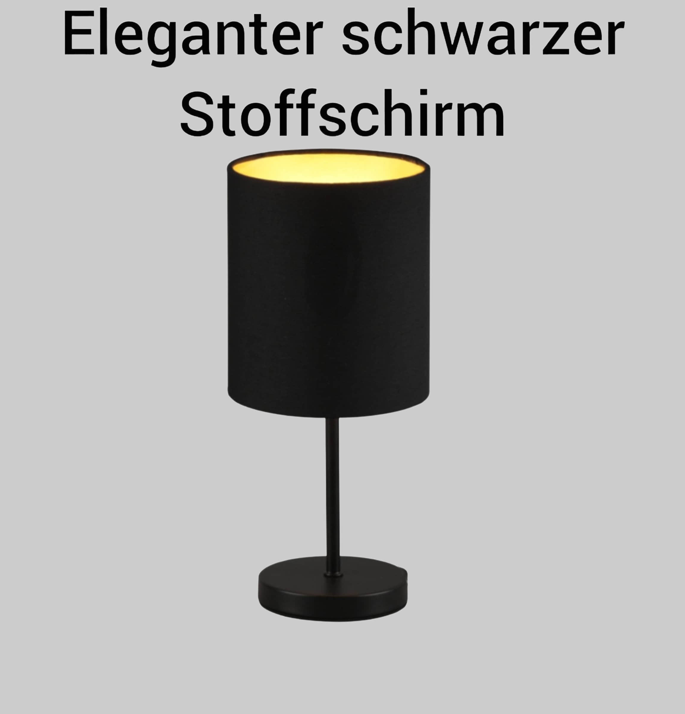Lichthandel Hoch Premium LED Tischleuchte Set (2 Stück) – Moderne Nachttischlampe mit warmweißer Beleuchtung, dimmbar & energieeffizient für Schlafzimmer & Wohnbereich 2x schwarz Lichthandel Hoch Lampen